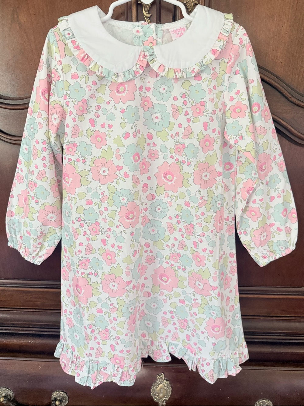 Stitchy Fish Girls 6 Floral Peter Pan Collar Dress Liberty Print Boutique